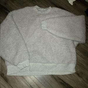 GAP gray sherpa crewneck size xl